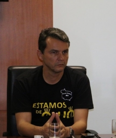 O sindicalista Oscarlino Alvez, um dos que representa o funcionalismo pblico