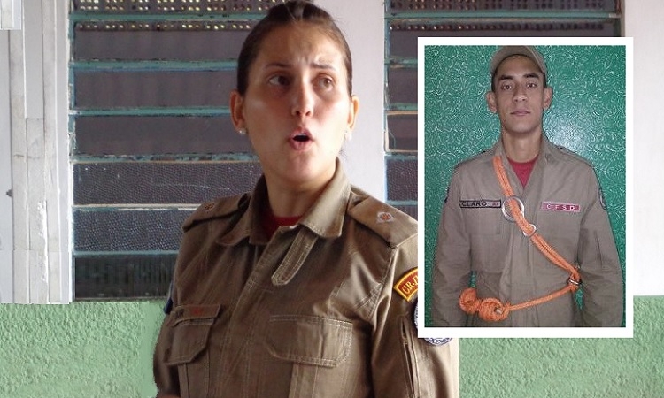 A tenente Izadora Ledur, acusada de ser a principal responsvel pela morte de aluno