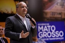 O governador Pedro Taques, que citou multa de R$ 100 milhes em caso de resciso