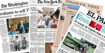 Jornais internacionais - Montagem