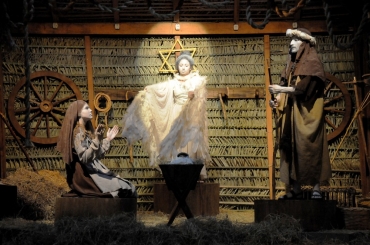 Grupo de teatro faz espetculo com 'prespio vivo' na UFMT em Cuiab  Foto: Willian Gomes