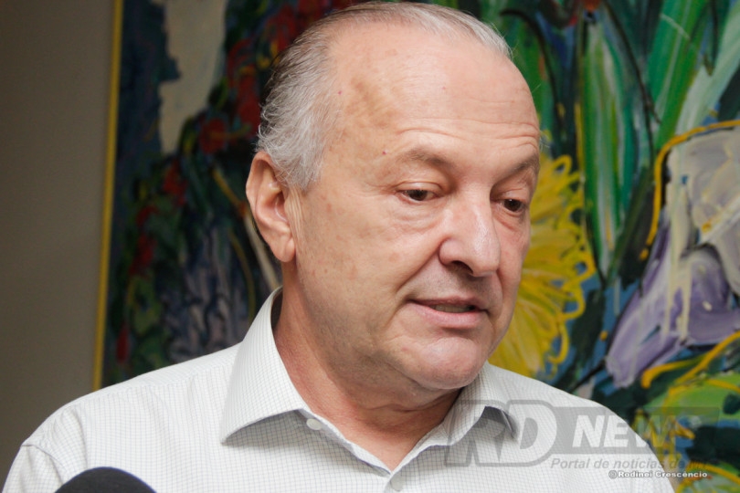 Vice-governador Otaviano Pivetta, no Palcio Paiagus, aps deixar a reunio de Mauro Mendes com 11 dos 14 deputados estaduais de 1 mandato