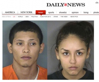 Matthew Carrillo e Melanie Garcia. Carrillo  acusado de bater na filha de Melanie, que no resistiu aos ferimentos