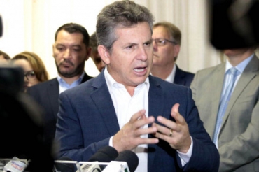 O governador Mauro Mendes, que no nomear Maluf ao cargo vitalcio