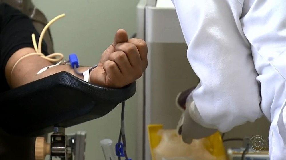 Doao de sangue pode ser feita no Hemocentro  Foto: Reproduo/TV TEM