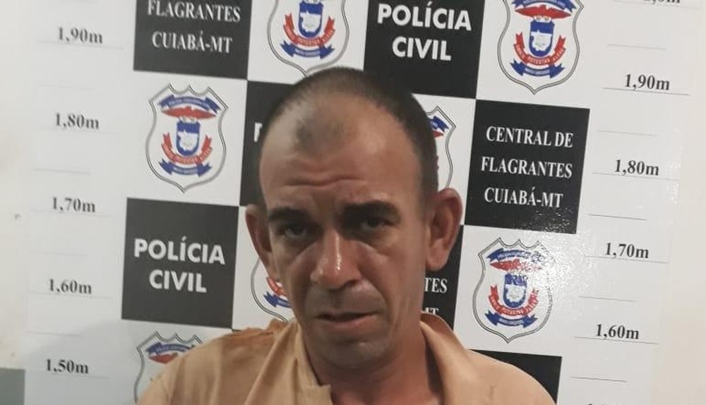 Marido foi preso em Cuiab aps quebrar brao e costelas da mulher  Foto: Polcia Militar de Mato Grosso/Divulgao