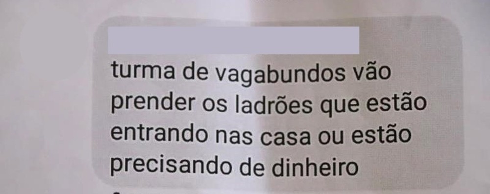 Mensagens criticam e xingam policiais  Foto: PM-MT/ Divulgao