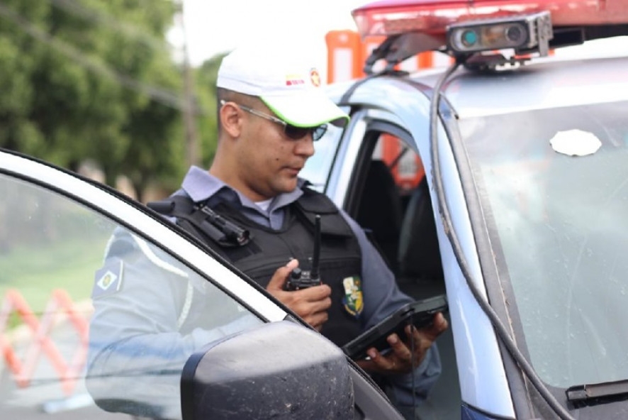 Policial militar em ao na Capital