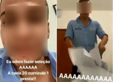 Acima, prints do vdeo postado por Paulo, que viralizou nas redes sociais em Mato Grosso