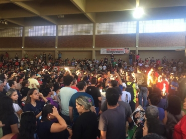Sindicato dos Trabalhadores no Ensino Pblico de Mato Grosso (Sintep-MT).  Foto: Tylcia Tyza/TVCA