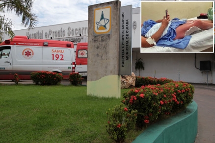 K.S. (detalhe) precisou ser transferida para o Centro de Tratamento de Queimados do Pronto Socorro de Cuiab