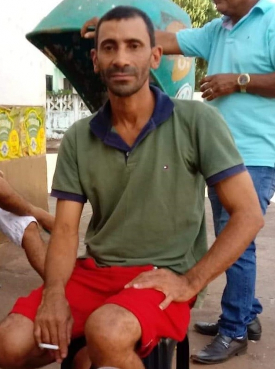 Odenir Maciel preso suspeito de agredir a me dele em Tangar da Serra  Foto: Reproduo