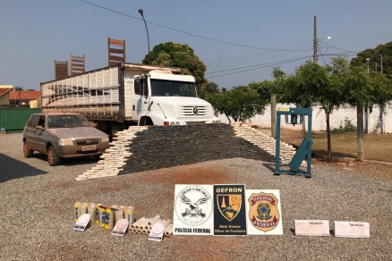 O caminho onde foi encontrado o carregamento da droga