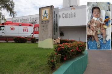 Enzo Gabriel de Arajo (no detalhe), que sofre de Amiotrofia Muscular Espinhal