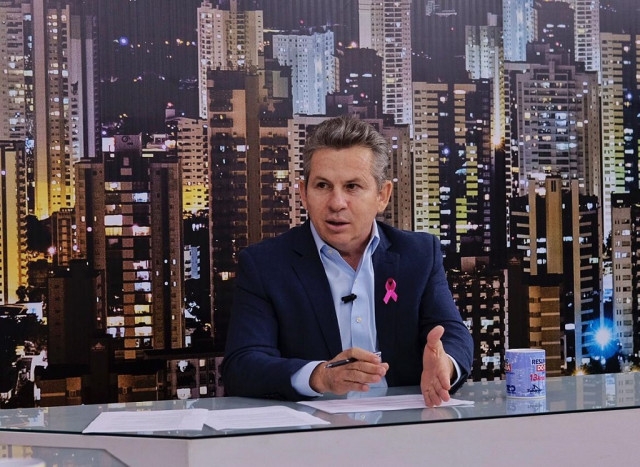 O governador Mauro Mendes durante programa Resumo do Dia, nesta 2; quando destacou aes de seu governo