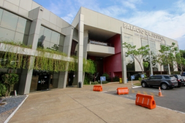 A fachada do Tribunal de Justi�a de Mato Grosso