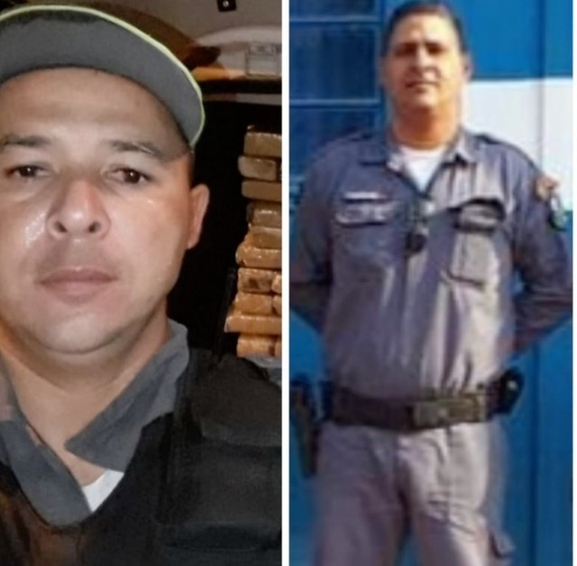 Cabo Jalles Souza Dutra e o soldado Roberto Carlos Cesaro so suspeitos de invadirem propriedade rural em MT  Foto: TVCA/Reproduo