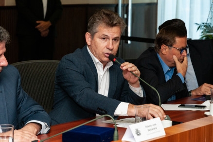 O governador Mauro Mendes, que comentou possibilidade de revolta no Estado aps militares ficarem amotinados no Cear