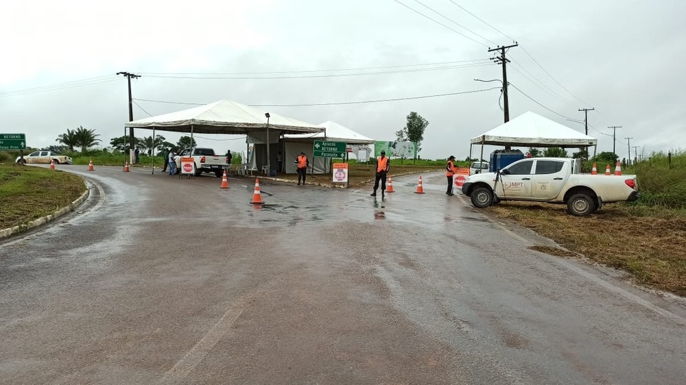 Barreira sanitria  feita em Paranata  Foto: Prefeitura de Paranata