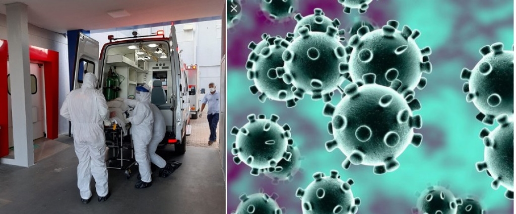 Idoso chegando ao Hospital Regional de Rondonpolis, transferido da UPA. Nesta madrugada, morreu e h suspeita de que tenha sido vtima do coronavrus