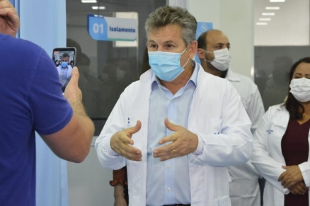 O governador Mauro Mendes, que disse que no faz interferncia em mtodos de tratamento de pacientes