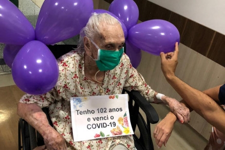 Anna Augusta Oliveira Monteiro, que est curada da Covid-19v