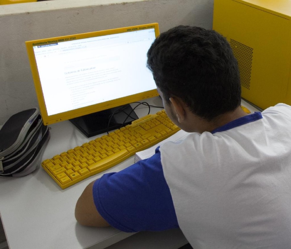 Durante suspenso das aulas, alunos estudam em casa  Foto: Seduc-MT/Divulgao