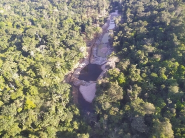 Garimpo foi constru�do no Parque Nacional do Juruena, em Mato Grosso � Foto: Sema/MT