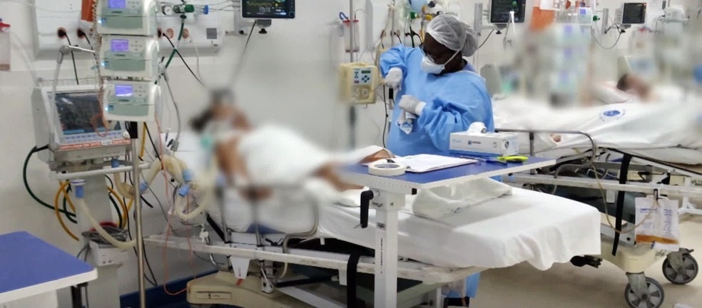 Ocupao de leitos de UTI est no limite  Foto: Reproduo/TV Globo