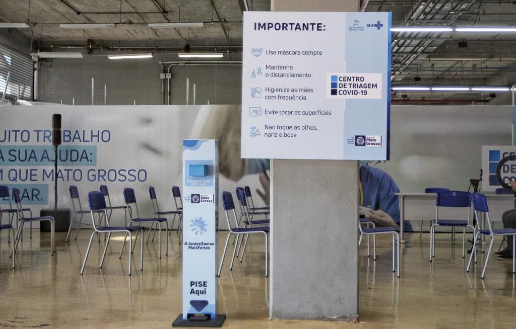 Live do governador e o secretrio de Sade sobre o Centro de Triagem Covid-19 - Foto por: Christiano Antonucci - SECOM/MT