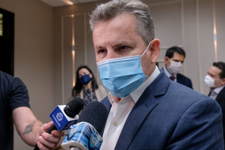 O governador Mauro Mendes: 