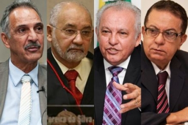 Os desembargadores Carlos Alberto da Rocha, Juvenal Pereira da Silva, Luiz Ferreira e Sebastio Moraes, que se candidataram