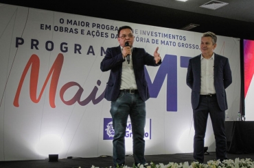 Presidente da Assembleia Legislativa de Mato Grosso, Eduardo Botelho, destacou que o pacote de obras do programa chegou em boa hora e vai ajudar os 141 municipos de Mato Grosso - Foto por: Michel Alvim - SECOM/MT