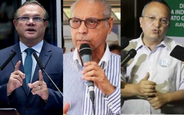 Senador Wellington Fagundes e os ex-governadores J�lio Campos e Pedro Taques
