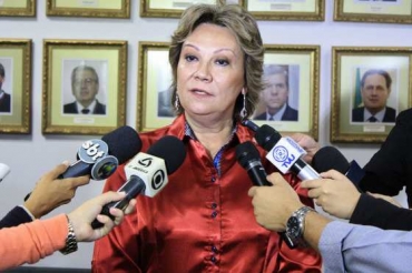 A desembargadora Maria Helena Pvoas, que foi eleita para a presidncia do Tribunal de Justia de Mato Grosso