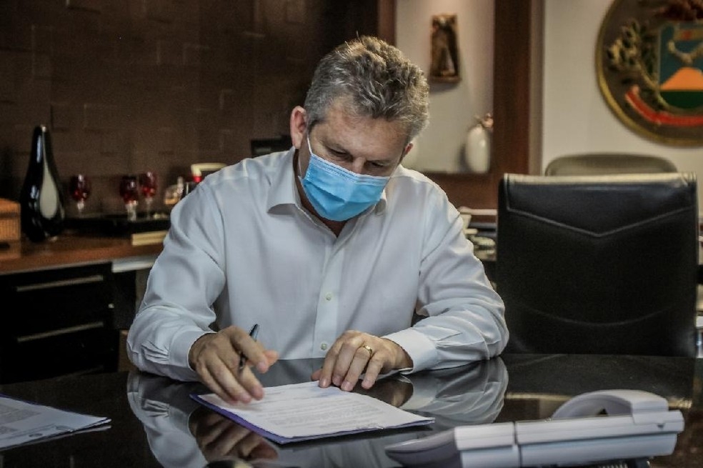 Governador Mauro Mendes atualizou as medidas de preveno  Covid-19  Foto: Christiano Antonucci/Secom - MT