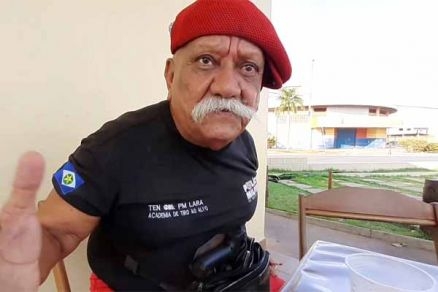 O Tenente Lara, que morreu nesta manh vtima da Covid