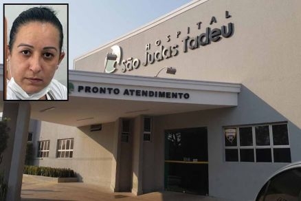 Amanda Delmondes Bencio (no detalhe)  ex-enfermeira do Hospital So Judas Tadeu