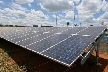 Painel de energia solar  Foto: Prefeitura de Uberaba/Divulgao