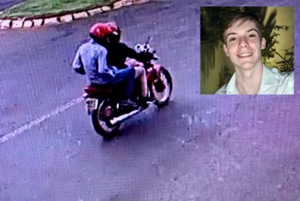 Suspeitos de sequestrarem o jovem Rafael Lorenzetti (no detalhe)