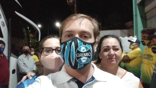 Jane viajou para Braslia com os filhos Dris Aline   Patrick Toniazz para ato pr-Bolsonaro