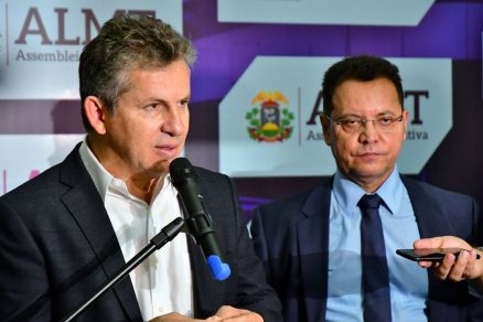 O governador Mauro Mendes e o deputado Eduardo Botelho