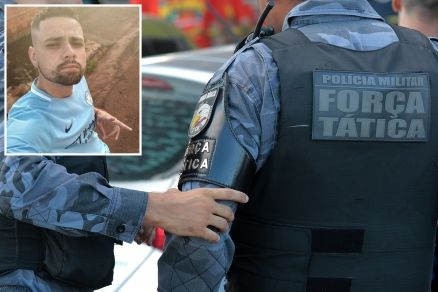 A equipe da Fora Ttica prendeu um dos suspeitos de envolvimento no homicdio