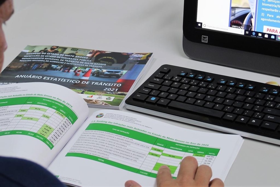 Anurio Estatstico de Trnsito do Estado de Mato Grosso  2021, ano base 2020  Foto: Assessoria