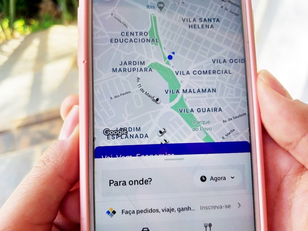 Transporte por aplicativo  Foto: Heloise Hamada/G1