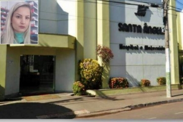 Ndia Mendes Vilela (detalhe) est internada no Hospital Santa ngela, em Tangar da Serra