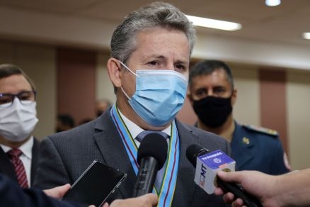 O governador de Mato Grosso, Mauro Mendes