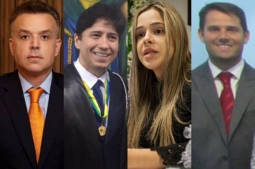 Os juzes Mirko Vincenzo, Ednei Ferreira, Amini Haddad e Pedro Flory: vaga ao CNJ