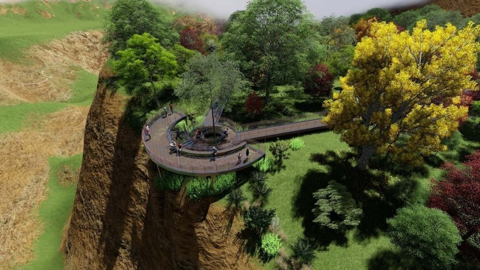 Projeto prev passarela de vidro no Porto do Inferno e elevador no Vu de Noiva em Chapada dos Guimares (MT)  Foto: Governo de Mato Grosso