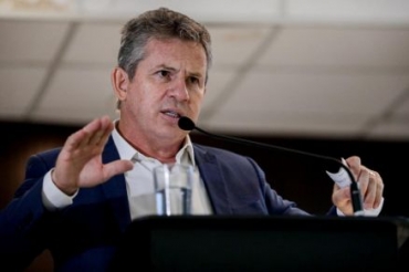 O governador Mauro Mendes: crtica aos preo alto do combustvel